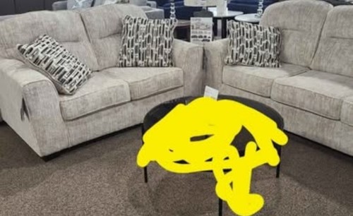 Ivory corduroy sofa set - corduroy, set: